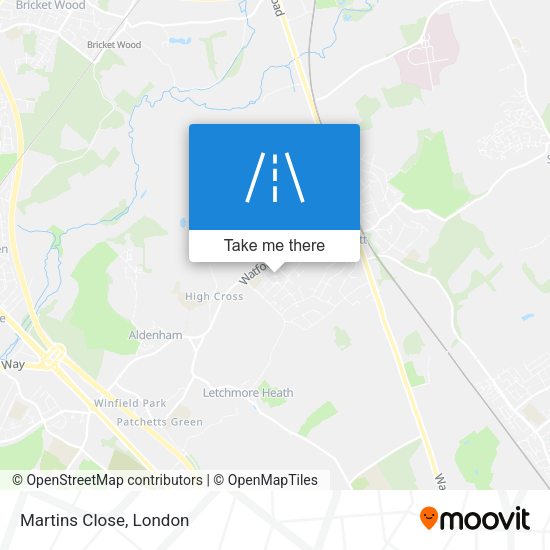 Martins Close map
