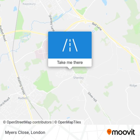 Myers Close map