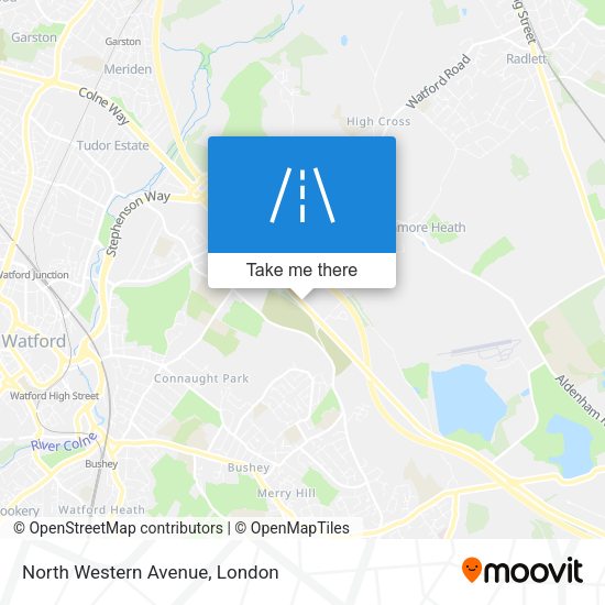 North Western Avenue map