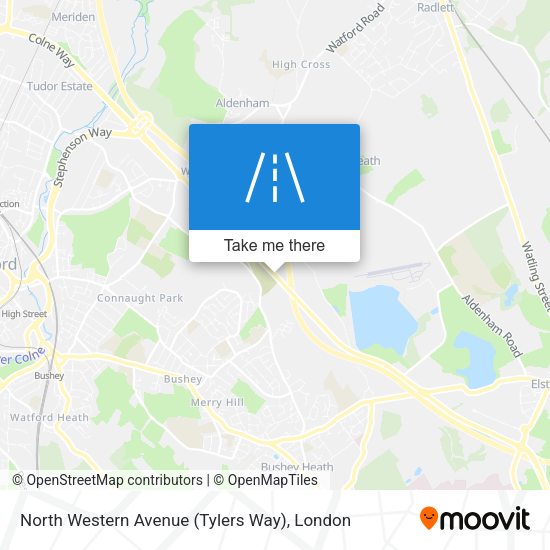 North Western Avenue (Tylers Way) map