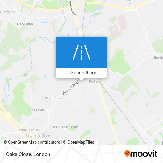 Oaks Close map