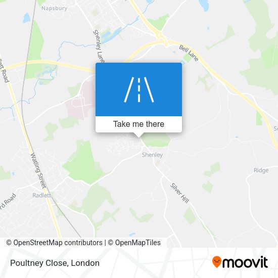 Poultney Close map