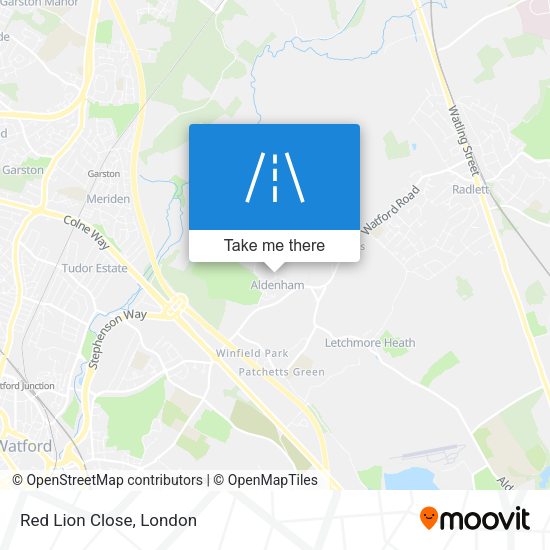 Red Lion Close map