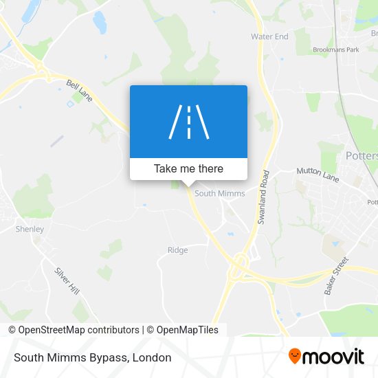 South Mimms Bypass map