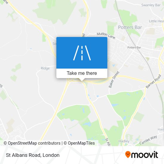 St Albans Road map