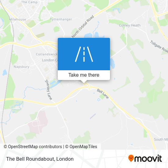 The Bell Roundabout map