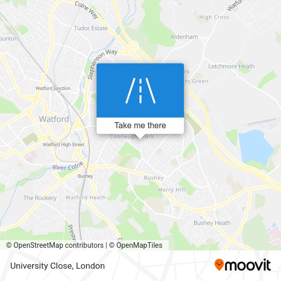 University Close map