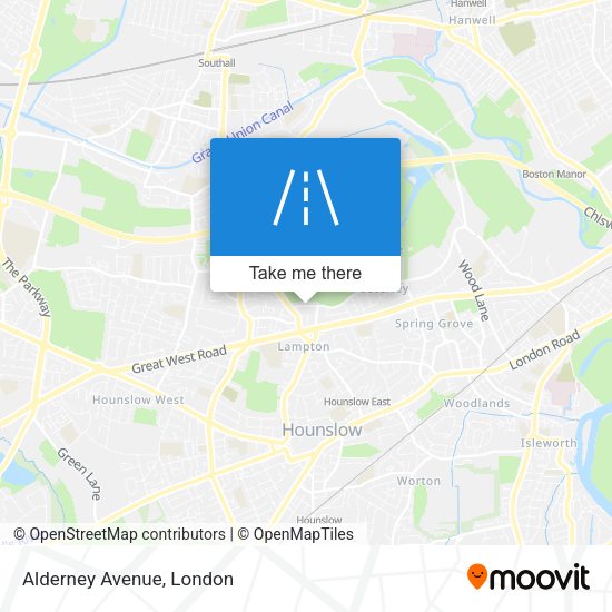 Alderney Avenue map