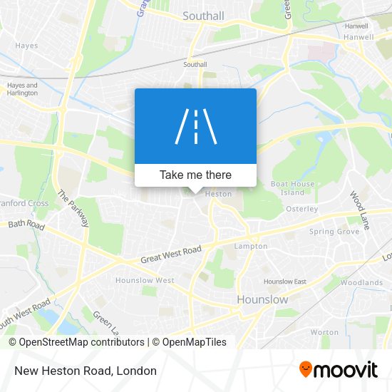 New Heston Road map