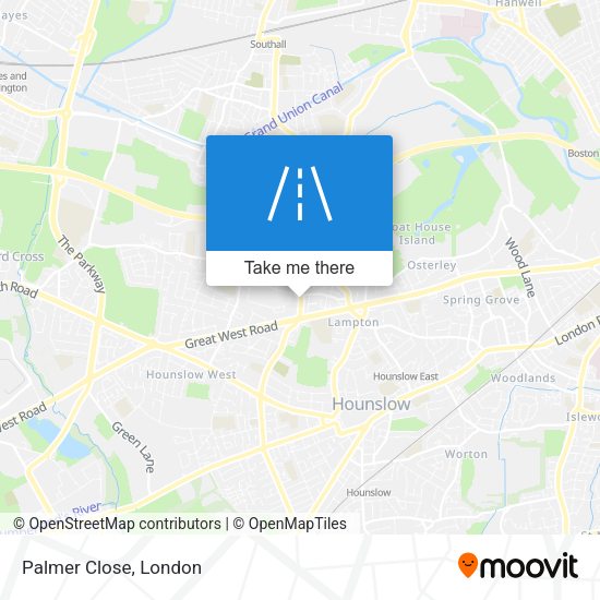 Palmer Close map