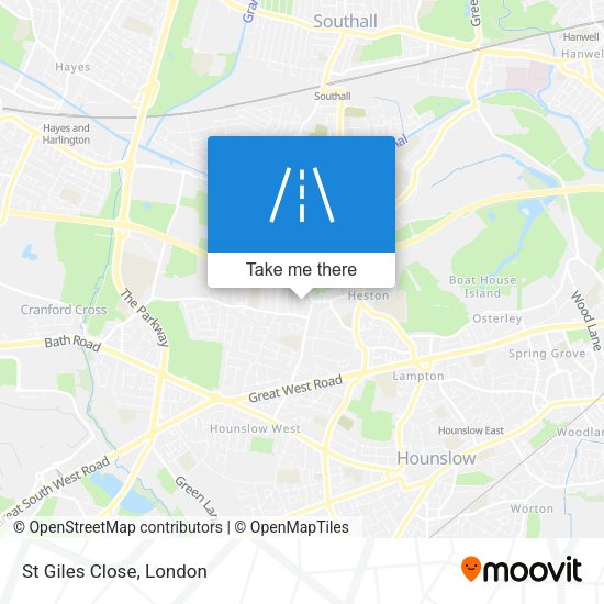 St Giles Close map