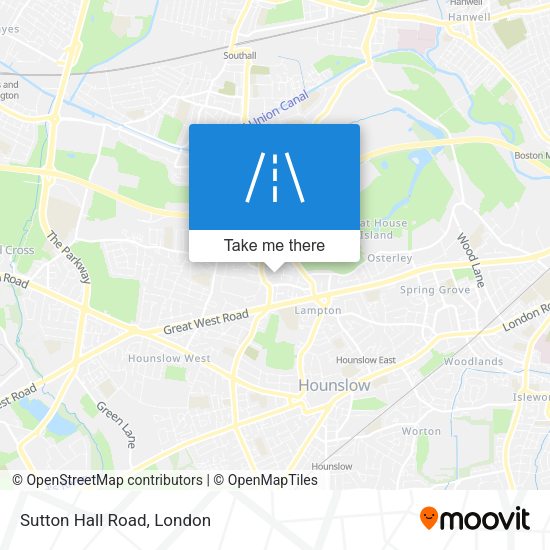 Sutton Hall Road map