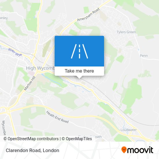 Clarendon Road map