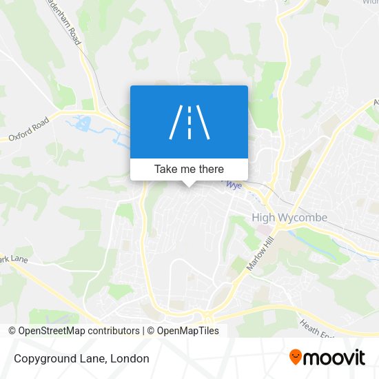 Copyground Lane map