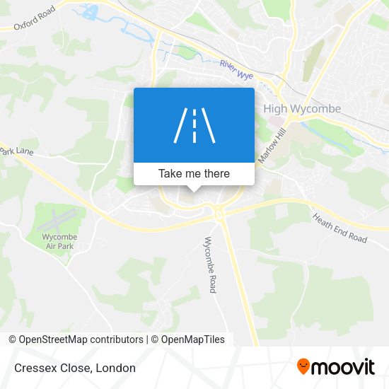 Cressex Close map