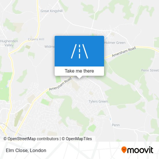 Elm Close map