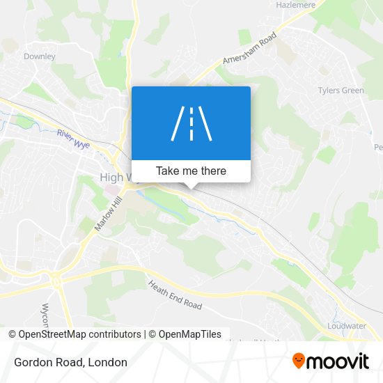 Gordon Road map