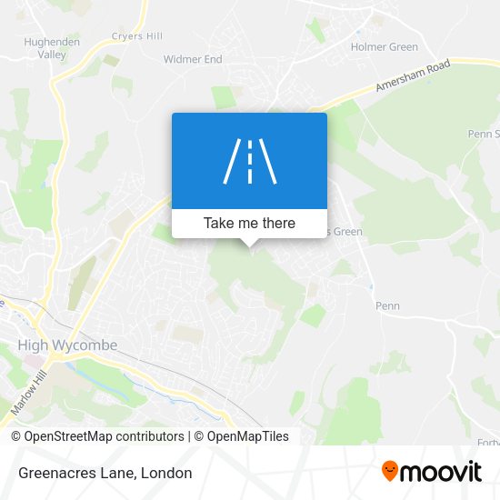 Greenacres Lane map