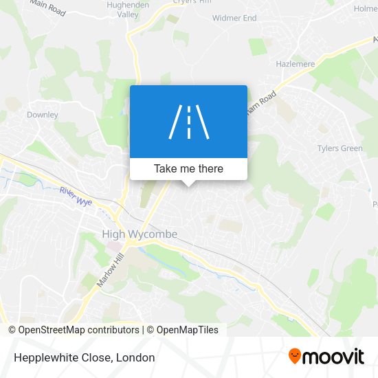 Hepplewhite Close map
