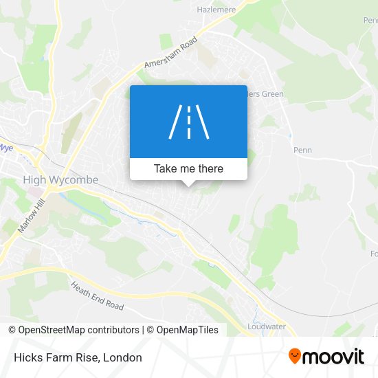 Hicks Farm Rise map