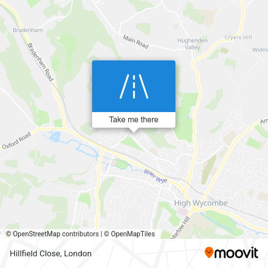 Hillfield Close map
