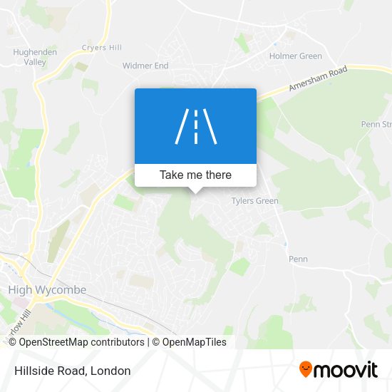 Hillside Road map