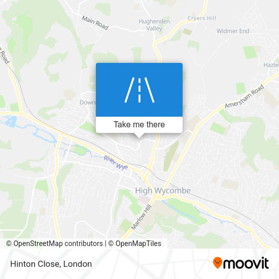 Hinton Close map