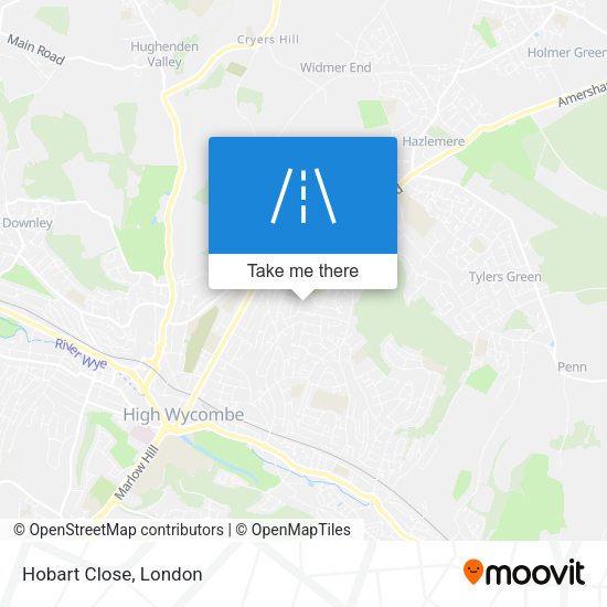 Hobart Close map