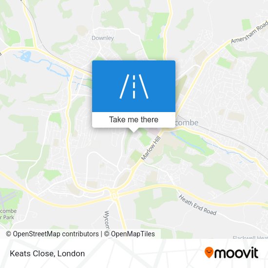 Keats Close map