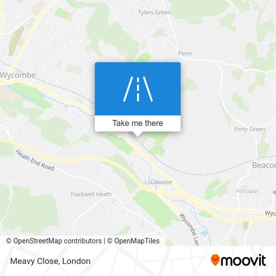 Meavy Close map