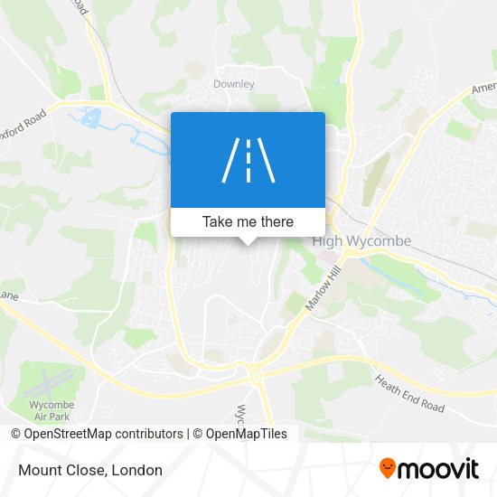 Mount Close map