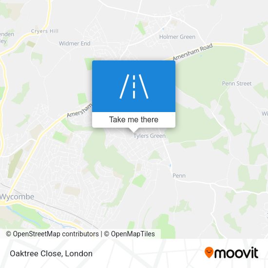 Oaktree Close map