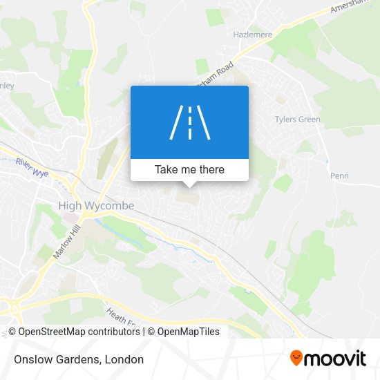 Onslow Gardens map