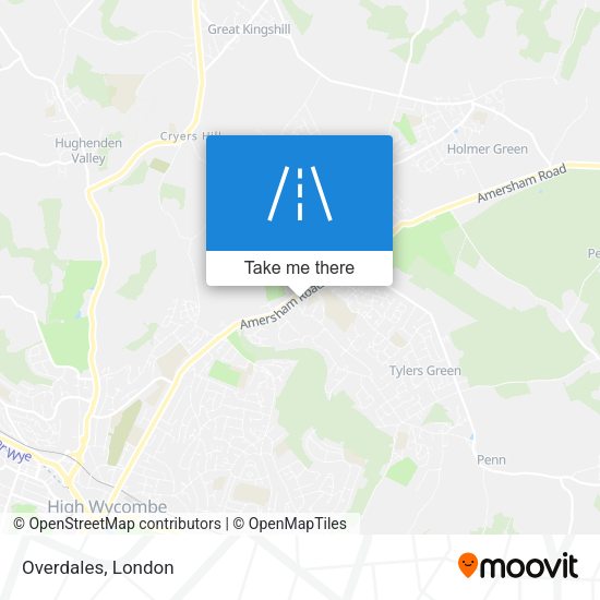 Overdales map