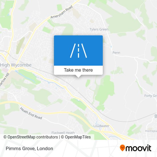 Pimms Grove map