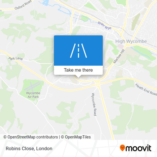 Robins Close map
