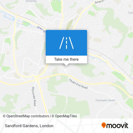Sandford Gardens map