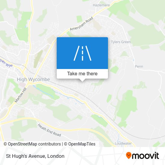 St Hugh's Avenue map