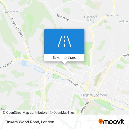 Tinkers Wood Road map
