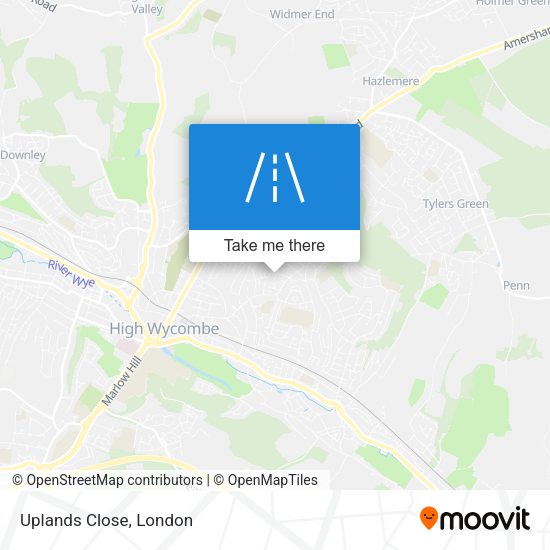 Uplands Close map