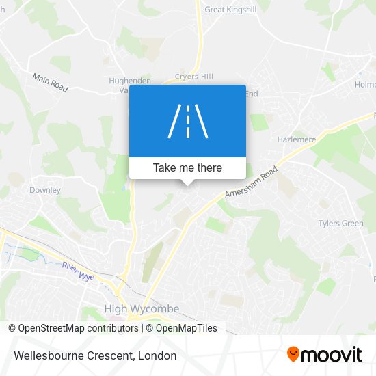 Wellesbourne Crescent map