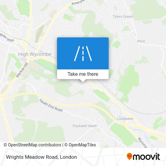 Wrights Meadow Road map