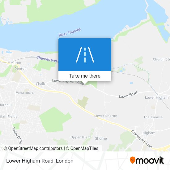 Lower Higham Road map