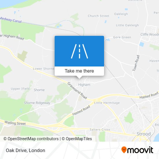Oak Drive map