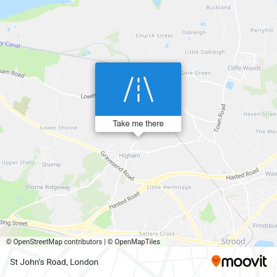 St John's Road map