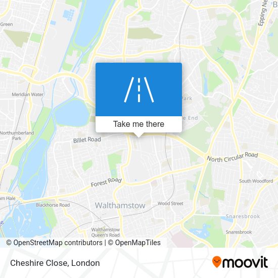 Cheshire Close map
