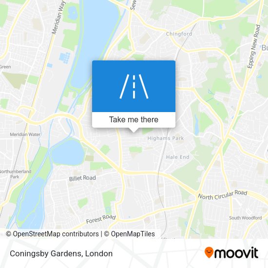 Coningsby Gardens map