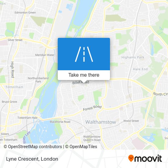 Lyne Crescent map