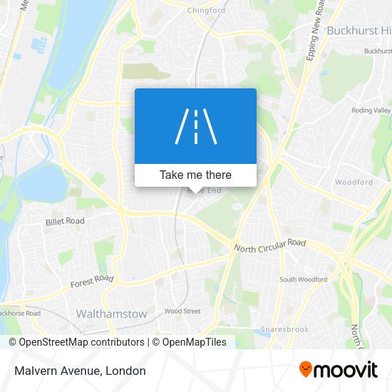 Malvern Avenue map