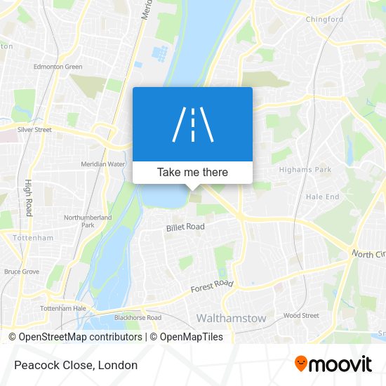 Peacock Close map